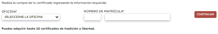 Errores al Descargar el Certificado de Tradición y Libertad